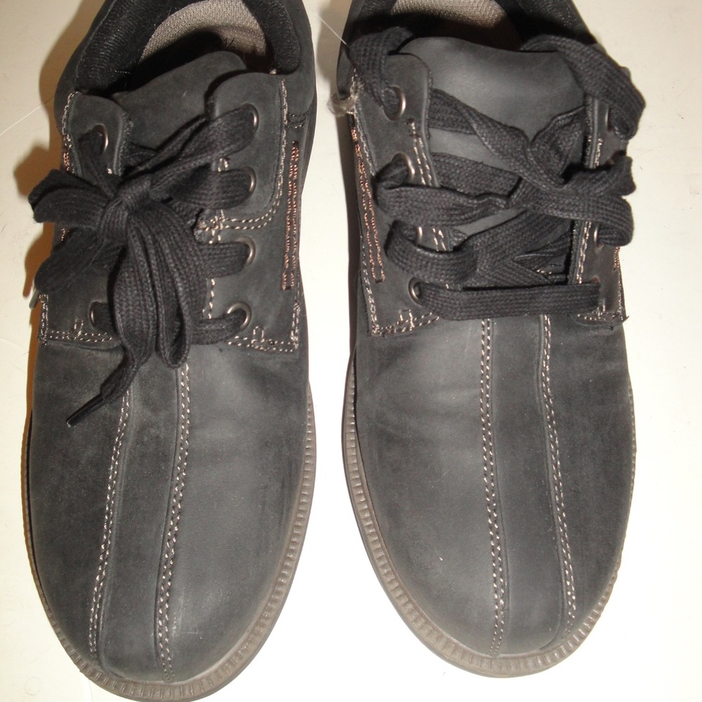 EARTH SPIRIT COMFORT OXFORD, BLACK LEATHER MENS SHOE SIZE 8.5